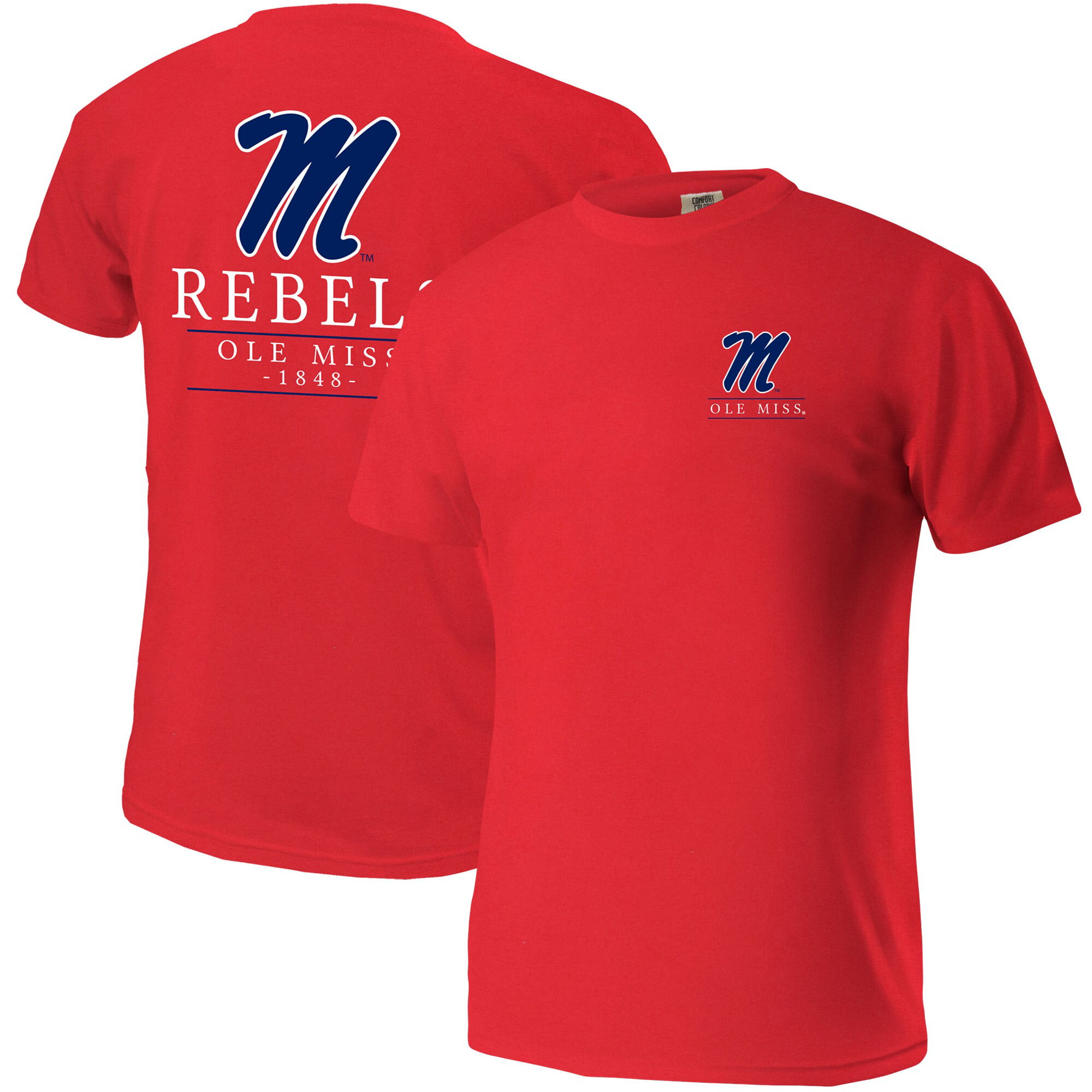 Image One - Ole Miss Rebels Comfort Colors Mascot T-Shirt - Red ...