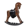 thumbnail image 5 of Rocking Horse Statue Horse Figurine Decoration Resin Material Vintage Design for Living Room Desktop, 5 of 9