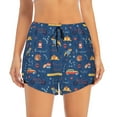 thumbnail image 2 of Pofeuu French Bulldog Dog In Beret Print Women's Athletic Shorts Running Workout Shorts Tummy Control Quick Dry Gym Shorts with Pockets Double layer sports shorts-Large, 2 of 7
