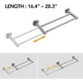 thumbnail image 4 of Adjustable 16.4 to 28.3 inch Double Bath Towel Bar for Bathroom SUS304 Stainless Steel Towel Holder,Wall Mount with Telescopic  Screws Towel Bar,Retractable Towel Bar Rod Rack Hotel Style,Matte Silver, 4 of 7