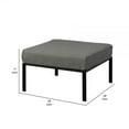 thumbnail image 5 of Benjara Rain 29 Inch Outdoor Patio Ottoman, Waterproof Polypropylene, Smooth Gray, 5 of 5