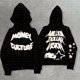 thumbnail image 3 of Sudadera con capucha gótica Harajuku Y2K para hombre y mujer, estilo hip-hop, con estampado gráfico de letras creativas, sudadera de gran tamaño, ropa de calle, 3 of 4