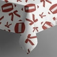 thumbnail image 5 of Football and Ribbon Shapes Pattern Square Tablecloth,Waterproof Square Table Cover,Wipeable Spillproof Washable Table Cover for Home Kitchen Party Decor 42"X42"(107x107cm), 5 of 6