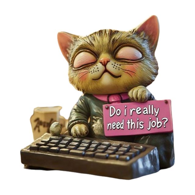 Fiudx Adornos de Escritorio, Encantadoras Figuras de Gatos, Decoración Divertida para El Trabajo, Recordatorio de Relajación y Motivación, Uso En La Oficina y El Hogar, Regalo Perfecto para Colegas,