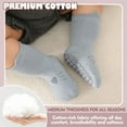 thumbnail image 7 of Toddlers Non Slip Socks with Grips Baby Girls Boys Anti Skid Crew Cotton Gift Socks for Infants Kids, 7 of 7