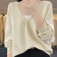 thumbnail image 3 of Lixiuxyad Womens Open Front Cardigan Stylish Cardigan Lightweight Open Front Long Sleeve Outer Layer For Everyday Wear,Beige, 3 of 6