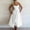 White, variant on Women Sleeveless Sling Long Dress Summer Solid Color Backless A Line Bandage Dress Summer Knee Length Dresses Ladies Dresses Summer Casual Mini Dresses for Women Casual Summer Juniors Summer Dresses