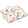 thumbnail image 2 of Pink and Green Flowers Mouse Pad 9.5x7.9x0.12 Inch Rectangular Desk Accessories with Floral Roses, Perfect for Home and Office Use, Add a Touch of Elegance, 2 of 5