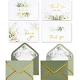 thumbnail image 1 of Tarjetas de agradecimiento Winoo Design, 100 unidades, lujosas, doradas con sobres, 1 of 7