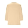thumbnail image 4 of fatyb Womens 3/4 Length Sleeve Tops Dressy Soft Tunic Shirts Solid Color Casual Tee Blouses for Women, 4 of 6