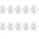 thumbnail image 1 of 10 Paquete de Placa de Pared Ethernet de 2 Puertos, Cat6 Hembra A Hembra Conector de Pared RJ45 Acoplador En Línea Salida de Pared, Blanco, 1 of 5