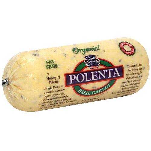 Food Merchants Brand Organic Basil Garlic Polenta, 18 oz (Pack of 12)