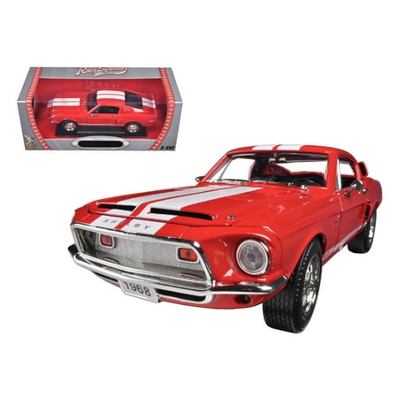 - 1968 Ford Shelby Mustang GT500KR Red 1/18 Diecast Car Model by Road Signature