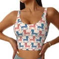 thumbnail image 3 of Goofa Cartoon Poodle Dog Printed Sports Bras for Women, High Impact Running Bra Workout Crop Tank Tops Longline Sports Bra Push up-Medium, 3 of 9