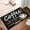 Black Coffee Theme, variant on Coffee Theme Entrance Floor Mat Personalized Doormat, Farmhouse Style Welcome Door Mat, Low Profile Non Slip Entry Rugs for Bathroom Kitchen Home Front Decor, 16x24inch