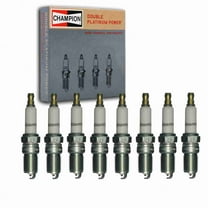 8 pc Champion 7304 Double Platinum Spark Plugs for 12592619 41-991 RS9PYP Ignition Wire Secondary Fits select: 2006-2011 FORD FOCUS, 1997-2019 FORD ECONOLINE