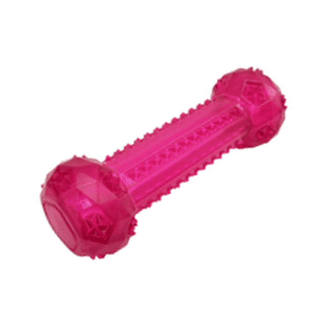 Juguete para perro Fancy Pets Mancuerna prisma con sonido chica.