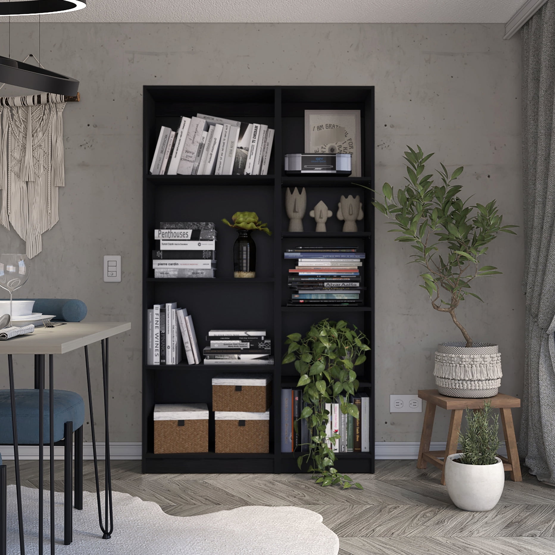 slim bookcase set for small product