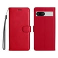 thumbnail image 2 of for Google Pixel 7a 6.1 inch Wallet Case, with Credit Card Holder and Wrist Strap, RFID Blocking PU Leather Flip Magnetic Cell Phone Cover Case for Google Pixel 7a, Red, 2 of 8