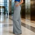 thumbnail image 3 of Kezqiaxn Business Casual Pants for Women Drawstring High Waisted Dressy Work Pants with Pockets Plus Size Clothes for Women, 3 of 8