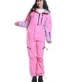 thumbnail image 2 of Wiyuqeen Women's One-Piece Snowsuit Waterproof Ski Jumpsuit for Snowboarding Skiing Insulated Winter Snow Bib with Thigh Vents Hooded Snowsuit, 2 of 6