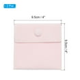 thumbnail image 2 of Uxcell 4x4 Inch Jewelry Pouches, 2 Pack Soft Velvet with Snap Button Portable Storage for Necklace Rings, Pink, 2 of 6