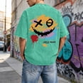 thumbnail image 5 of CONZONE Mens Vintage T-Shirts Short Sleeve Distressed T Shirts for Men Crew Neck Graphic Y2K Streetwear Tee Tops, 5 of 8