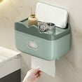 thumbnail image 4 of Qonioi Toilet Paper Box Dispenser, No Drill Waterproof Tissue Holder with Storage Shelf, Bathroom Tissue Rack, 4 of 6