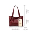 thumbnail image 6 of Genuine Leather Hobo Tote Bag, Women's Grainy Shoulder Handbag Purse, 6 of 12