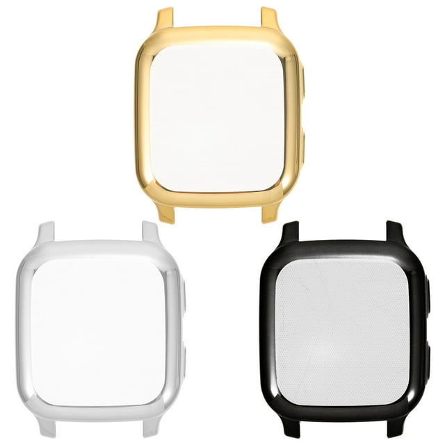 FRCOLOR watch screen protector 3Pcs Watch Screen Protector Protective Watch Case Cover Compatible for Garmin Venu SQ,2.01"X1.5"X0.43"