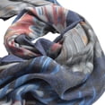 thumbnail image 5 of Elegant Multi Color Feather Print Frayed Edge Fashion Scarf Shawl Wrap, 5 of 5
