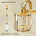 thumbnail image 7 of Danolapsi Crystal Gold Bathroom Vanity Light 3 Light Modern Bathroom Vanity Light Fixtures Over Mirror Modern Crystal Vanity Lighting, 7 of 7