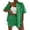 short sets 57#Green, variant on WAYUTE Womens Sets 2 Piece Outfits V Neck Solid Color Shorts and Shirt Top Shirt Slim Suits Travel Vacation Fashion Casual Summer Outfit