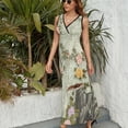 thumbnail image 6 of Chinese Traditional Flower Birds Dress Summer Street Style Bohemia Long Dresses Female Sleeveless Printed Maxi Dress, 6 of 9