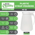 PACK] 48oz Plastic Syrup Dispenser with Plastic Lid and Stainless Steel