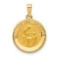 thumbnail image 1 of FB Jewels 14K Yellow Gold Polished and Satin Spanish 1st Communion Medal Pendant, 1 of 1