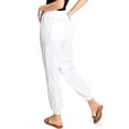 thumbnail image 3 of Love Tree Women's Juniors High Rise Linen Jogger Pants (White, Small), 3 of 4