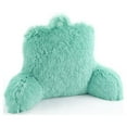 thumbnail image 7 of Mainstays Long Hair Faux Fur Backrest Pillow, Bedrest, 21'' x 13'' x 19'', Mint, 1 Piece, 7 of 7