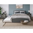 thumbnail image 4 of AFI Warren Queen Wood Platform Bed with Headboard Footboard & Twin-XL Trundle, Grey, 4 of 14