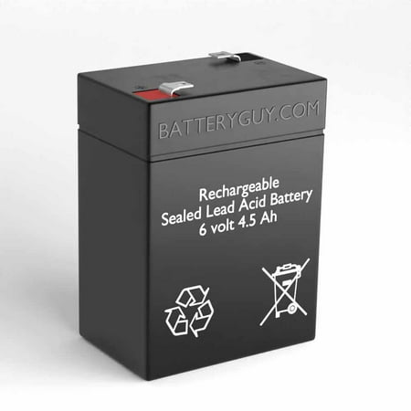 BatteryGuy 6v 4.5Ah rechargeable Sealed Lead Acid battery ~ BG-645F1