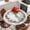 Gray, variant on Christmas Round Tablecloth, Fitted Table Cover with Elastic for 36"-44" Round Tables, Xmas Snowman Snowflakes Pine Trees Red Plaid Table Cloth Outdoor Indoor Dinning Party Waterproof Tablecloths