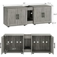 thumbnail image 2 of Garvee 55" Litter Box Enclosure for 2 Cats, with Double Room, Grey, 2 of 8