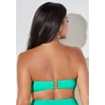 thumbnail image 2 of Swimsuits for All Women's Valentine Ruched Bandeau Bikini Top, 2 of 6