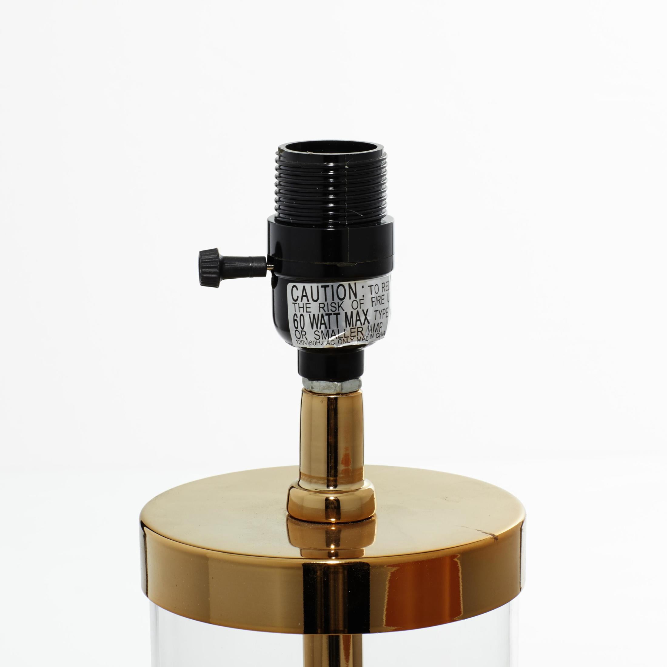 CosmoLiving by Cosmopolitan 24" Gold Table Lamp with White Linen Shade
