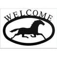 thumbnail image 1 of Village Wrought Iron WEL-17-L Grand Cheval Courant Panneau de Bienvenue, 1 of 3