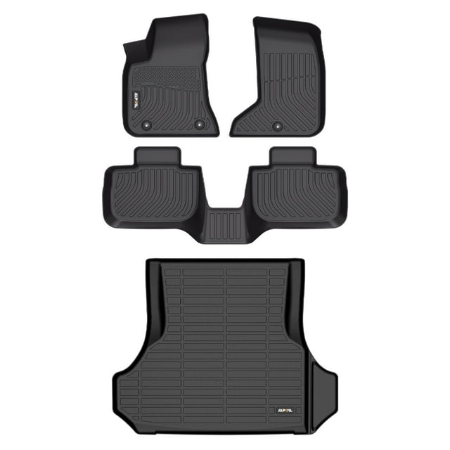 AIPOIL Juego de alfombrillas y forro de carga para Dodge Charger AWD y Chrysler 300 AWD 2011-2023, protección contra todo tipo de clima, TPE antideslizante, juego completo de accesorios personalizados