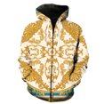 thumbnail image 1 of Sudadera con capucha y cremallera para hombre, unisex, con estampado dorado de lujo, chaquetas con capucha, manga larga, divertida ropa de calle Harajuku de primavera, 1 of 6