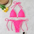 thumbnail image 2 of Glisme Pink Bikini Sets For Women Two Piece Swimwear Top And High Waisted Bottoms Swimsuit For Beach Pool For Swimming Lessons, 2 of 7