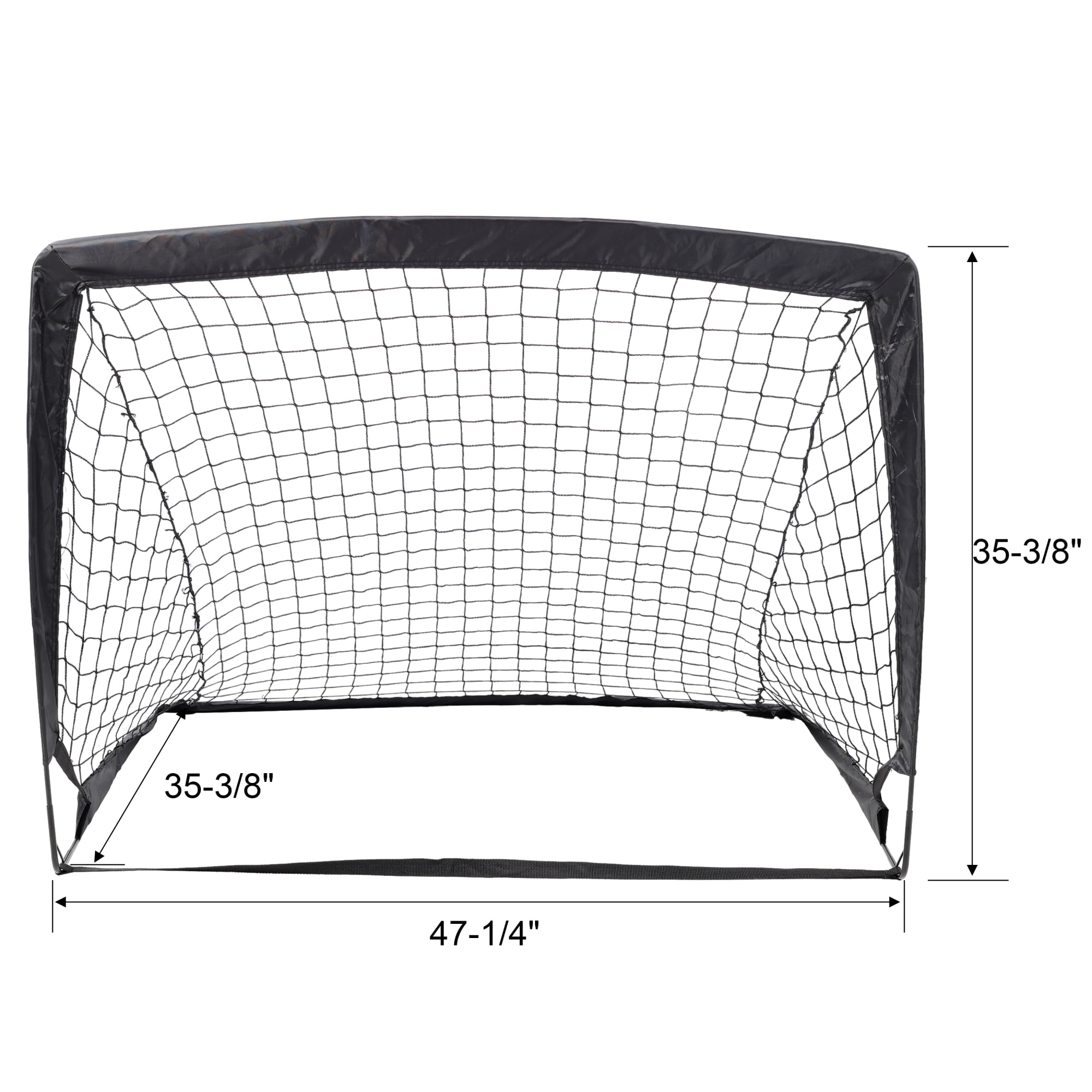 Leumius 2 Pack Soccer Goal,Pop Up Portable Soccer Nets for Kids Youth Adults,Indoor + Outdoor Soccer Goals for Backyard Games & Soccer Training,4' x 3',Black