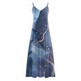 thumbnail image 4 of Puntoco Vestidos Mujer Verano Mujer Verano Casual Estampado V-Cuello Sin Mangas Vestido De Correa, 4 of 5
